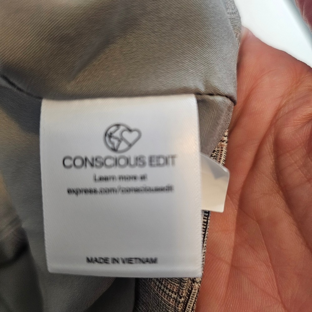 Express large vest grey women button up office casual academia classic - Picture 8 of 10
